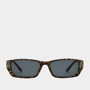 Betsey Johnson Talk that Talk Leopard Print Sunglasses with Rhinestone Accents